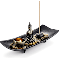 Pikkukuva 1 / 4: Zen-kynttilänjalka istuva Buddha jooga mietiskely suitsukepidike