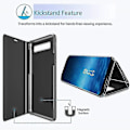 Miniatyrbillede 1 af 3: Case Cover Samsung Galaxy Note 8 Clear View Case Stötsäkert Mirror Flip Case Clear View Cover Stativ Samsung Note 8 Svart
