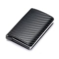 Miniatyrbillede 1 af 9: POP UP-tegnebog med RFID-NFC blokering Kort Holder Case Tegnebog Cassett Carbon Fiber Silver Box