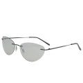 Miniatyrbillede 1 af 7: Ultralette Rimless Oval Titanium Solbriller Rimless Herre Kørsel Solbriller Nattesyn Briller Black Frame Colour Changing frameless