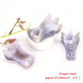 Miniatyrbilde 1 av 5: Svane Ørn Hode Fisk Ugle Pingvin Statue Naturlig Stein Grå Agat Geode Helbredende Krystall Utskåret Dyrefigurer Håndverk Hjemmeinnredning Dragehode Dragon Head 10 pcs
