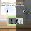 Miniatyrbild 5 av 5: Växlarm 4,3\" LED-display, digital väckarklocka med batteridrift, snooze, enkel att använda, temperaturkalender, 12/24 timmar, ljuskontrollport Green