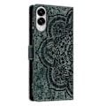 Miniatyrbillede 3 af 4: Frosted Læder Etui til Mandala Emed Retro Telef(FQ) Green For Samsung Galaxy S25 Edge 5G