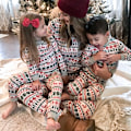 Miniatyrbild 3 av 7: Julpyjamas Matchande Familjepyjamas Set Mamma Pappa Barnkläder Look Outfit Babyflicka Kläder Nattkläder Baby-6M