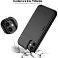Miniatyrbild 3 av 4: iPhone 11 - Fodral med kortfack Solid® Extra förstärkt Svart Apple iPhone 11