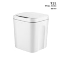 Miniatyrbild 2 av 4: Smart Induktionsstyrd Touch-avfallskorg Självstängande Självbytande Papperskorg Automatisk Locköppning Fö Three-mode White 12L