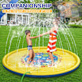 Miniatyrbillede 2 af 5: 170 cm børns splash pad - holdbar PVC pool vand splash pad splash guard lege måtte - must have sommerlegetøj til børn