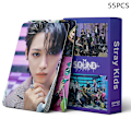 Miniatyrbilde 2 av 5: 55 stk/sett Kpop Stray Kids Lomo-kort Nytt album The Sound Photo Black Black one size
