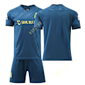 Miniatyrbild 6 av 11: 2023-24 Saudi League Riyadh Victory Away Jersey nr 7 Ronaldo Kortärmad Fotbollströja Barnset Away No. 7 + blue socks XS