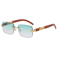 Pikkukuva 4 / 7: Aurinkolasit Leopard Head Aurinkolasit Naisten 2024 Uusi Trendi Design Kehyksetön Miesten Aurinkolasit C7 Fashion UV400 Sunglasses