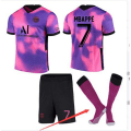 Pikkukuva 1 / 11: 22-23 Pariisin pinkki jalkapalloasu nro 7 nro 10 nro 30 pelipaita ulkomaankaupan määrä suuri hinta Paris No. 7 Purple Socks S#