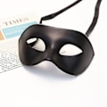Miniatyrbillede 4 af 5: 2* Maske, Sort Mat Klassisk Stil Venetiansk Maske, Maskerade, Burlesque Ball Party (Sort En Størrelse)