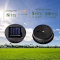 Miniatyrbillede 3 af 5: 4 solcelle-erstatningsrunde LED-lyskasser solbatterikasse solceller - batterioplader Black