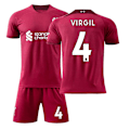 Pikkukuva 1 / 11: 22-23 kauden Liverpoolin kotipaita nro 11 Salah pelipaita nro 10 Mane jalkapalloasu nro 4 Van Dijk Size 4 + No socks Children's 24 code
