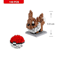 Miniatyrbillede 1 af 4: Nanoblock Lille Bygge Pikachu Murstensmodel Uddannelsesmæssige Legetøj Til Børn Fødselsdag Mursten Blok Eevee