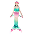 Miniatyrbillede 2 af 5: 3-delt sæt pige havfrue hale bikini badedragt sæt STIL 6 STYLE 6 110 cm