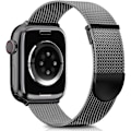 Miniatyrbilde 1 av 5: Remme for Apple Watch 41mm 40mm 38mm Dobbel Magnetisk Justerbar Erstatningsreim for iWatch Serie 9 8 SE 7 6 5 4 3 2 1, Svart Black