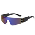 Pikkukuva 1 / 7: 2024 Tulevaisuuden Aurinkolasit Trendikkäät Yhden Linssin Aurinkolasit Punk Gafas De Sol Fashi C2 Wrap Around Sunglasses