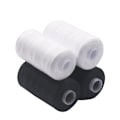 Miniatyrbild 2 av 6: 2-pack 500m Sytråd i Polyester, Stark och Hållbar, Svart och Vit, för Hand- och Symaskiner black