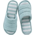 Pikkukuva 2 / 3: Avokärkiset kotitossut naisille ja miehille, pehmeät puuvillaiset sisäkengät, memory foam -sisätossut
