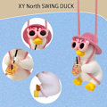 Pikkukuva 3 / 5: Auton lisävarusteet Swing Duck Swinging Duck Auton riipuskoriste Ihana Swinging Duck Auton riipus Siisti lentävä ankka aurinkolaseilla Auton taustapeili Pink