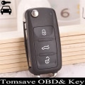 Miniatyrbild 2 av 4: Bilfjärrkontrollskal, för vw bora golf jetta polo caddy eos tiguan touran skoda rapid superb octavia yeti fabia seat for SEAT 2 Buttons