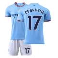 Miniatyrbillede 7 af 11: 22-23 Manchester City hjemmefodboldsæt nr. 17 De Bruyne nr. 9 Haaland 47 Foden 7 Sterling trøje Man City H No. 10 #22