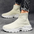 Miniatyrbillede 5 af 5: Sneakers til mænd og kvinder - Åndbare løbesko, moderigtige sportsko Nk08 Beige EU 40
