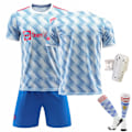 Miniatyrbillede 3 af 11: 21-22 sæson Red Devils hjemme nr. 7 C Ronaldo blå trøje dragt fodbolduniform nr. 6 Pogba Size 10 with socks 18#