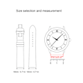 Miniatyrbilde 3 av 5: Remme for klokke med spenne, unisex klokkestropp, reservedeler, tilbehør, svart 18 mm / 0,71 tommer