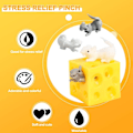 Miniatyrbild 4 av 5: 3-pack Squeeze Ost Fidget Leksar Gummi Simulerad Ost Stress Ångest Sensorisk