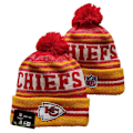 Pikkukuva 2 / 5: NFL Aikuisten Unisex Amerikkalaisen Jalkapallon Urheiluneulos Pipo Fleece Vuorattu Yksi Koko Sopii Kaikille Kansas City Chiefs
