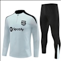 Miniatyrbilde 1 av 2: 2425 Ny Barcelona fotballdrakt med lange ermer og halv glidelås for voksne og barn grå grey 2XL