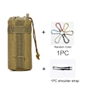 Miniatyrbild 1 av 5: Taktisk Molle Vattenflaska Väska Militär Utomhus Camping Vandring Dragsko Vattenflaska Hållare Multifunktionell Flaska Väska Khaki with strap
