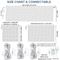 Miniatyrbilde 3 av 7: 120-672 LED Net Mesh Fairy String Lights Utomhus Juldekorasjon 8 Moduser Vanntett Bryllupsfest Lys EU/UK/AU Plugg Clear
