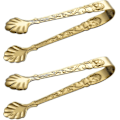 Miniatyrbillede 1 af 3: 2 stk. Sukkertang i rustfrit stål Istang Candy Bar Tang Isterning Tang Festdekoration guld Gold