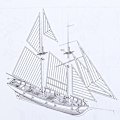 Miniatyrbild 6 av 8: 1:100 Halcon Träsegelskeppsmodell DIY-kit Skeppsmontering De A A one size