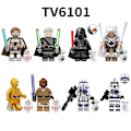 Miniatyrbillede 1 af 5: 8 stk. Star Wars-serie Minifigurer Byggesæt Byggeklodser Legetøj Darth Vader Legetøj