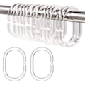 Miniatyrbillede 1 af 5: 12 Transparente Gardinringe, Plastik Bruse Ring, C-Formet Bruseforhæng Ring, Gardin Ophæng Ring, Velegnet til Badeværelse