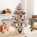 Miniatyrbilde 3 av 6: Bord-Juletrær LED-lys 60CM Mini Bordgave Juletrær Kunstig Juletrær Navidad Ornament Hjemdekorasjon 2023 rød gull redgold 60CM