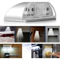 Miniatyrbilde 4 av 6: Nøkkelhulllampe Batteridrevet PIR Infrarød Trådløs Automatisk Sensor Bevegelsesdetektor Dør Nøkkelhull Med 4 LED-lamper Kranlampe LED Nøkkelhull/Dør Lås