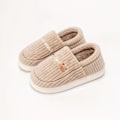 Miniatyrbillede 8 af 10: Søde Bjørn Plys Sko til Kvinder, Fuzzy Varme Slip-On Indendørs Anti-Slip Sko, Soveværelsessko beige EU40 41
