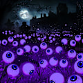 Miniatyrbillede 1 af 7: Lilla Solcelled Halloween Lys, 2 Pakker Totalt 12 LED Halloween Øjenlys, 2 Tilstande Vandafvisende Halloween Stilys Til Udendørs Have Græs 12 light box purple