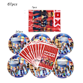 Miniatyrbild 1 av 7: HETA Spel Roblox Födelsedagsfest Dekorationer Robloxs Dekorationer Barn Engångsbruk Bordsartiklar Baby Shower Fest Dekorationer BPLZ-61PCS