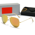 Miniatyrbillede 3 af 7: Klassiske High End Solbriller Polariseret Mænd Kørsel Solbriller Mærke Design Spejl Briller Mandlige Gold orange