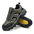 Miniatyrbilde 3 av 5: Høye Sneakers for Menn - Lavt Klatresko for Utendørs Sti, Trekking, Vandring 102 Green EU 42