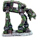 Miniatyrbillede 1 af 7: Dekorative ornamenter Kreativ akvarielandskabelig bil robot hund Transformers tema fisketank ornamenter harpiks håndværk 15.5 * 8.5 * 14cm 1 stk grøn