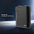 Miniatyrbillede 4 af 5: Sort 4x AA Batteri Bærbar Nødstrømslader USB Til Mobiltelefon