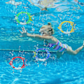 Miniatyrbillede 4 af 5: Dykke Undervands Svømning Farverige Pool Synke Ring Træning Undervands Sjovt Legetøj