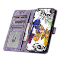 Miniatyrbillede 2 af 5: Skin-touch Butterfly Pattern PU Læderetui med Stativ og Pengepungfunktion til Motorola Moto G7 Power Multifarvet Multicolor Style D